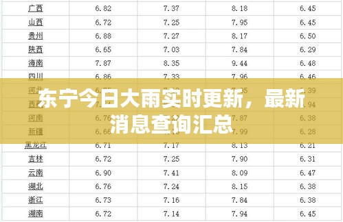 东宁今日大雨实时更新，最新消息查询汇总